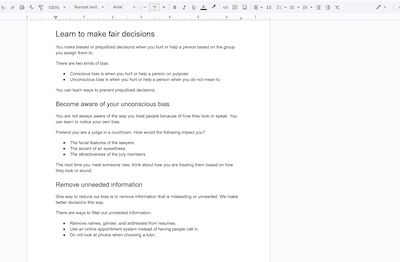Google doc containing accessible web page copy.
