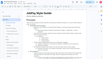 Style guide for the JobPay payment app.